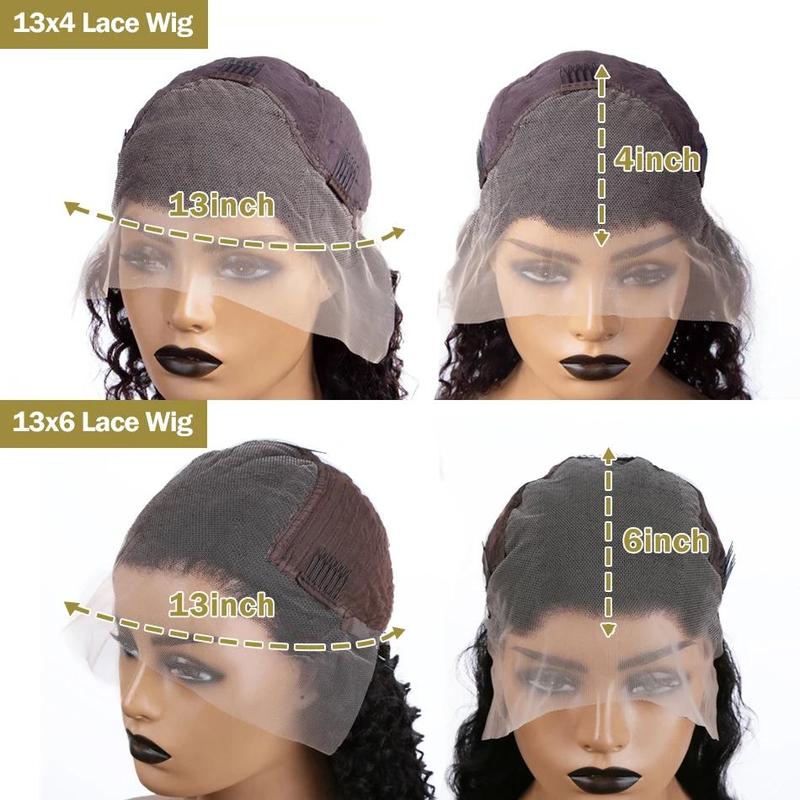 Bling Hair Fashion 13x4 13x6 Deep Wave HD Lace Front Wig Human Hair 180% density Transparent Lace Frontal Wigs For Women Real Hair Wigs PrePlucked Lace Front Wig