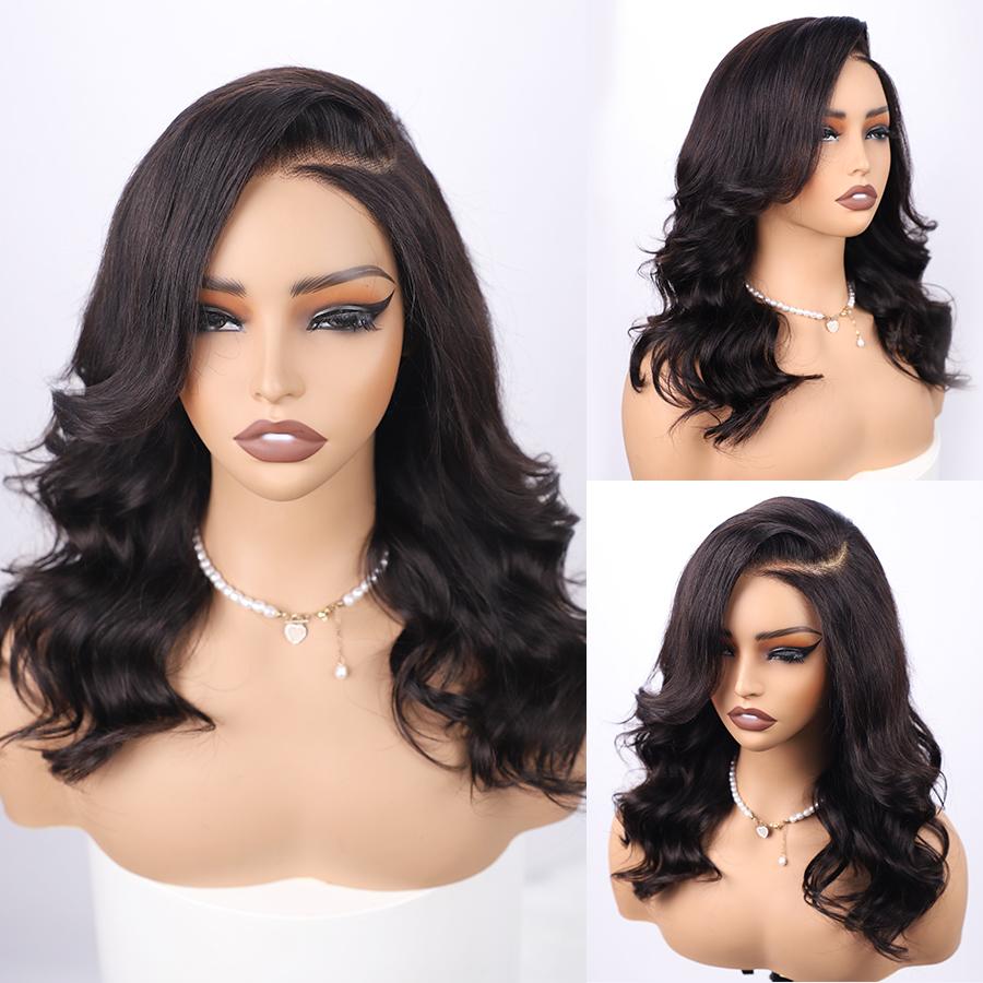 Pizazz Hair 280% Density Side Part Redy To Go Glueless Wig 8x5 Pre Styled Body Wave Wig Pre Cut Pre Bleached Pre -Everything Lace Front Wig for Women