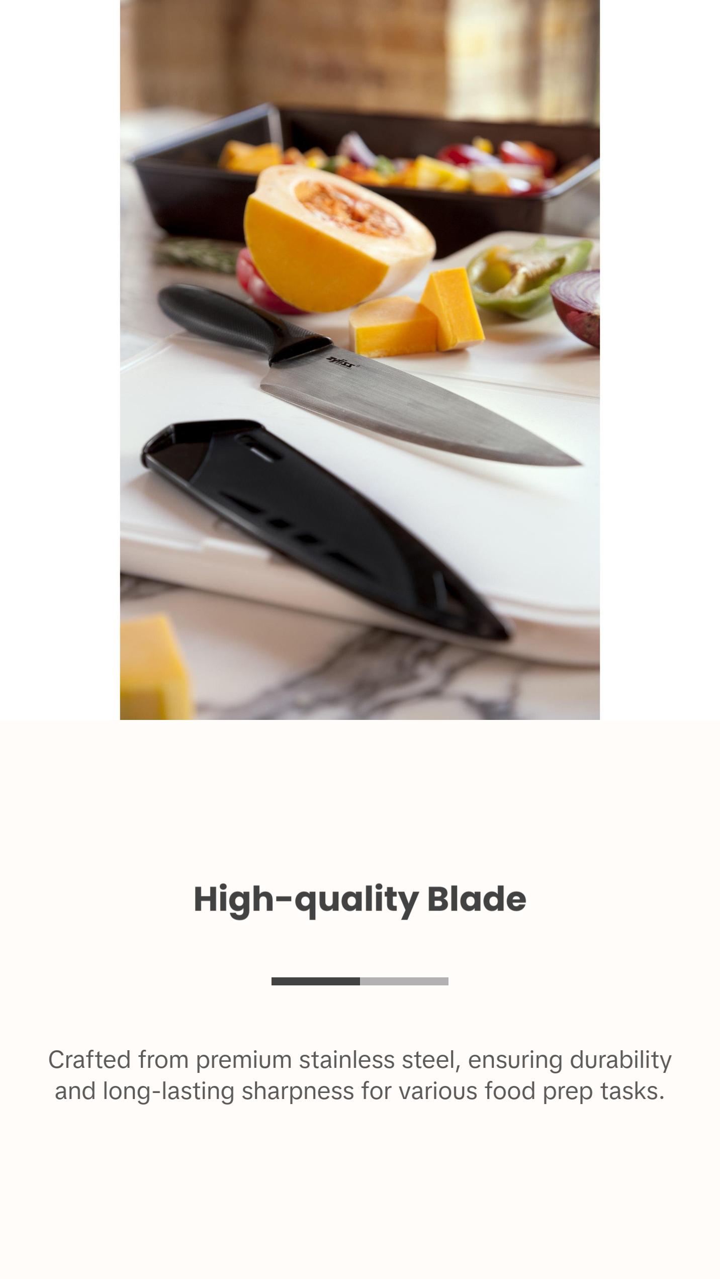 Zyliss Chefs knife with sheath stainless steel blade