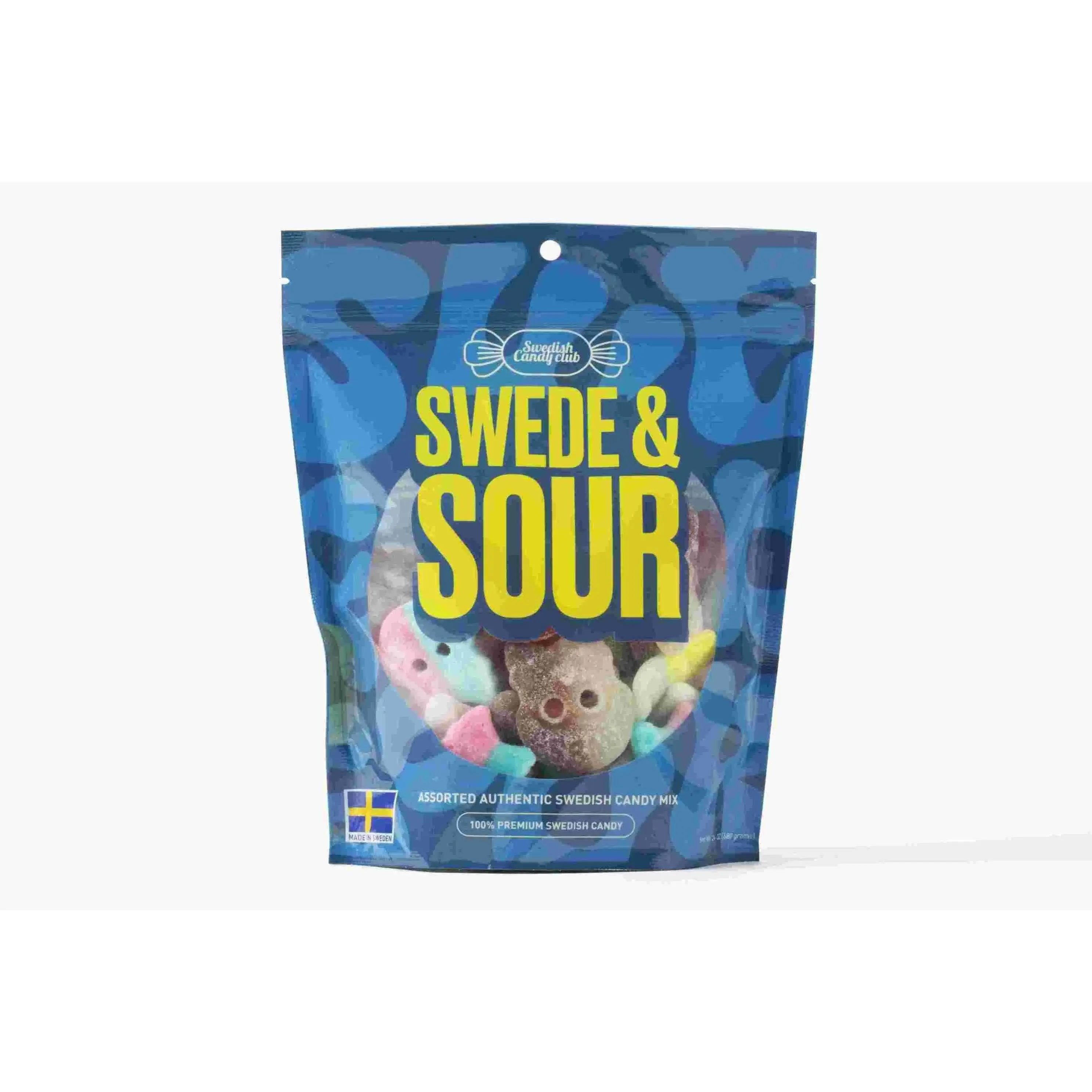 Swedish Candy Club Swede & Sour - 1.5 lbs Assorted Authentic Swedish Candy Mix with Six Types of BUBS & More Sweet Snacks - BUBS, Bonbon, Candy Mix Banana Foam-New Mix