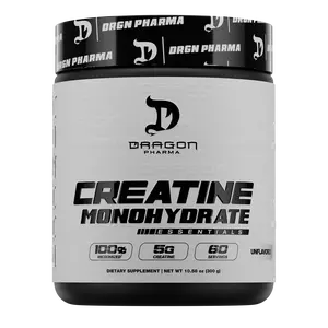 Dragon Pharma Creatine Monohydrate Essentials - Natural Supplement for Muscle Workout