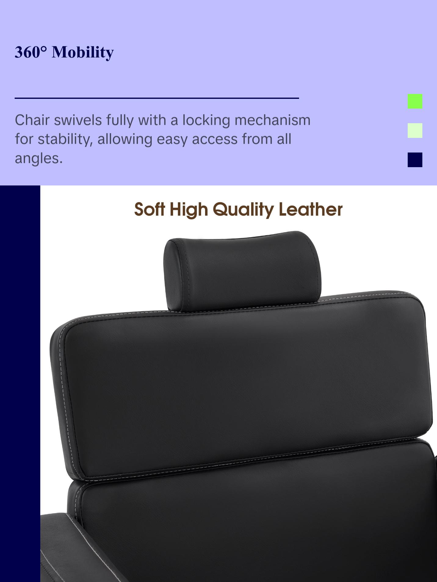 BarberPub Barber Chair, Reclining Hydraulic Salon Chair for Barbershop 2065