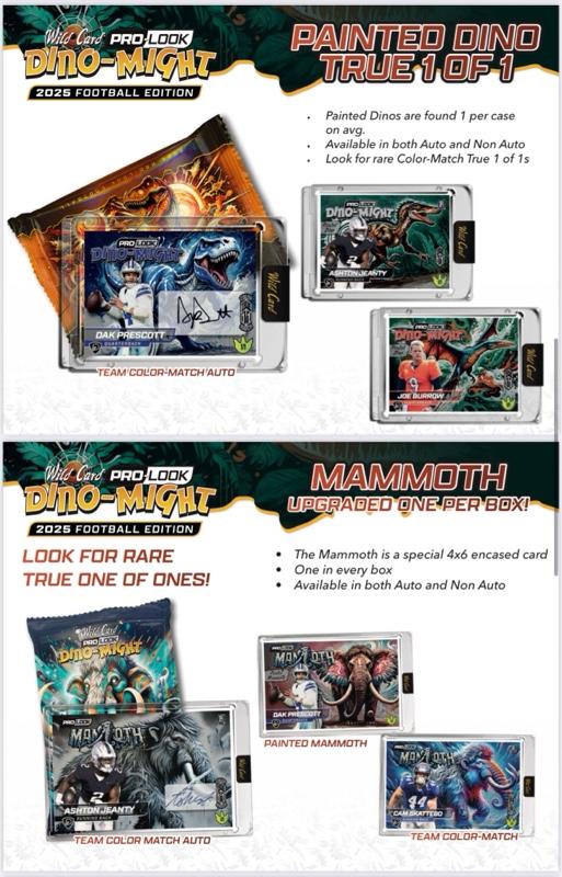 Wild Card Dino Pro-Look Football Edition Alumination 2025