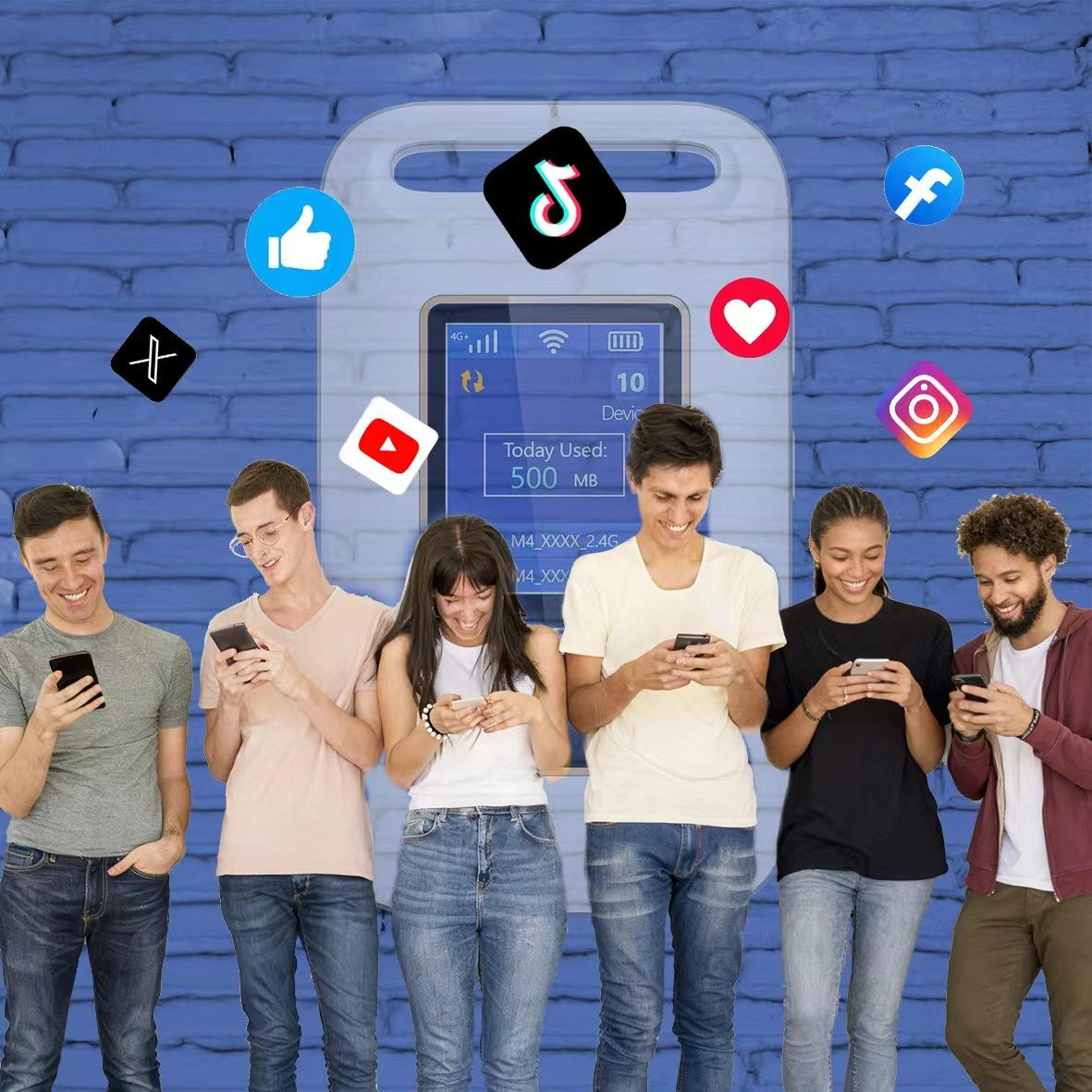 2026 FIRST NUM Portable WiFi No SIM No Contract Perfect for Travel and Outdoor Portable Multi-Carrier WiFi Hotspot mobile  wifi wifi hotspot device