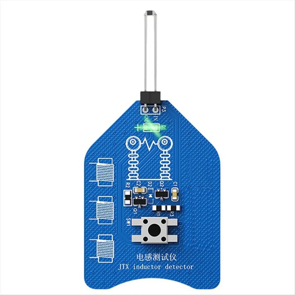 CT-1 High Precision ABS Motherboard Coil Tester - 1 Inductance Tester with Green Light, Electronic Component Tool for Mobile Phone Repair, +/-1-3Cm Electromagnetic Induction Fault Check