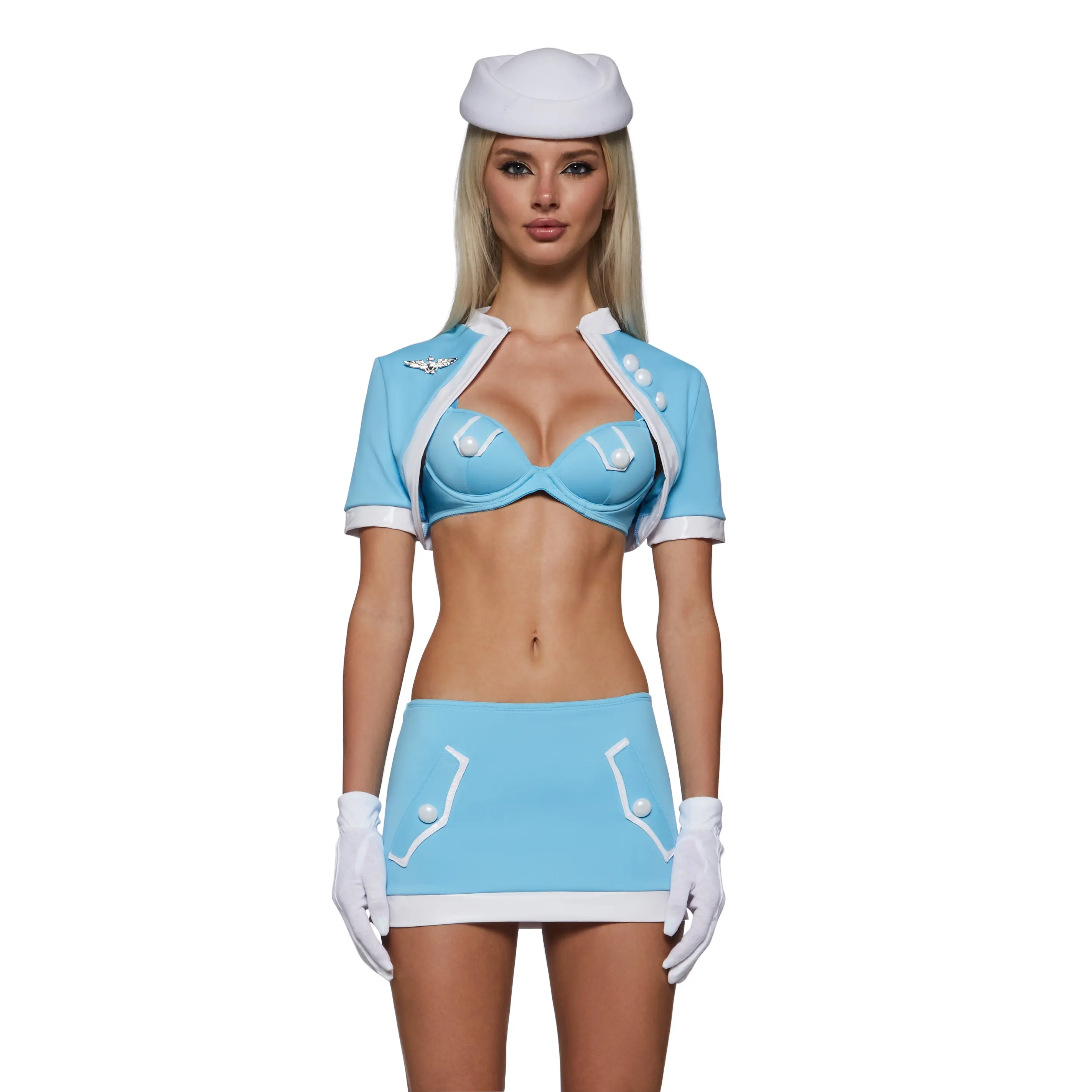 Y2K Runway Flight Attendant Costume