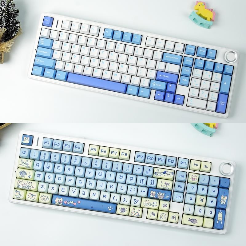 Aula Phantom Heat OEM Pudding Keycaps 119 Keys | Red & Black PBT+PC Backlit Keycap Set for 61/68/75/87/98/104 Layout Mechanical keyboard Includes Compatibility Keys 5-Side Dye-Sublimated Legends 4-Side Black Translucent Pudding Design Gaming Accessoies