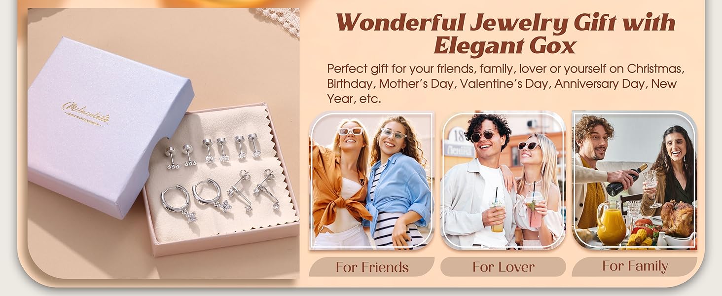 MILACOLATO Hypoallergenic Flat Back Earrings for Women Men, 14K Plated Gold Cartilage Earrings Set for Multiple Piercing, Surgical Stainless Steel Small Hoop Flatback Stud Earrings Stacks Screwback for Sensitive Ears