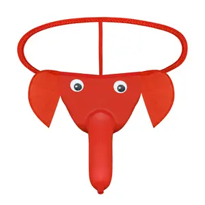 BLESO Mens Thongs Underwear Sexy - Banana Hammock for Men Elephant Trunk Funny Tanga Para Hombre with Pouch Unique Design & Pouch Included