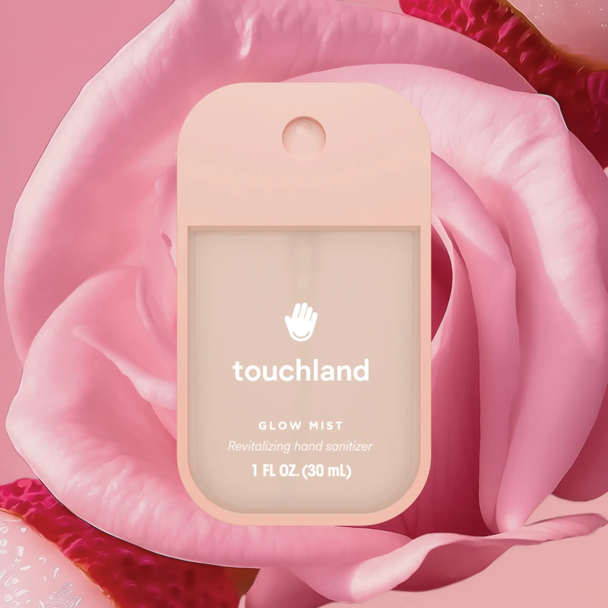 Touchland Rosewater Glow Mist Hand Sanitizer, Revitalizing and Smoothing