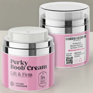 Divine Derriere PERKY Bust Cream [2-PACK] Clinically Proven Skin Tightening & Visibly Firming Cream, Chest Lifting, Body Care with Caffeine body butter Smooth Comfort  Lift & Firm Lotion