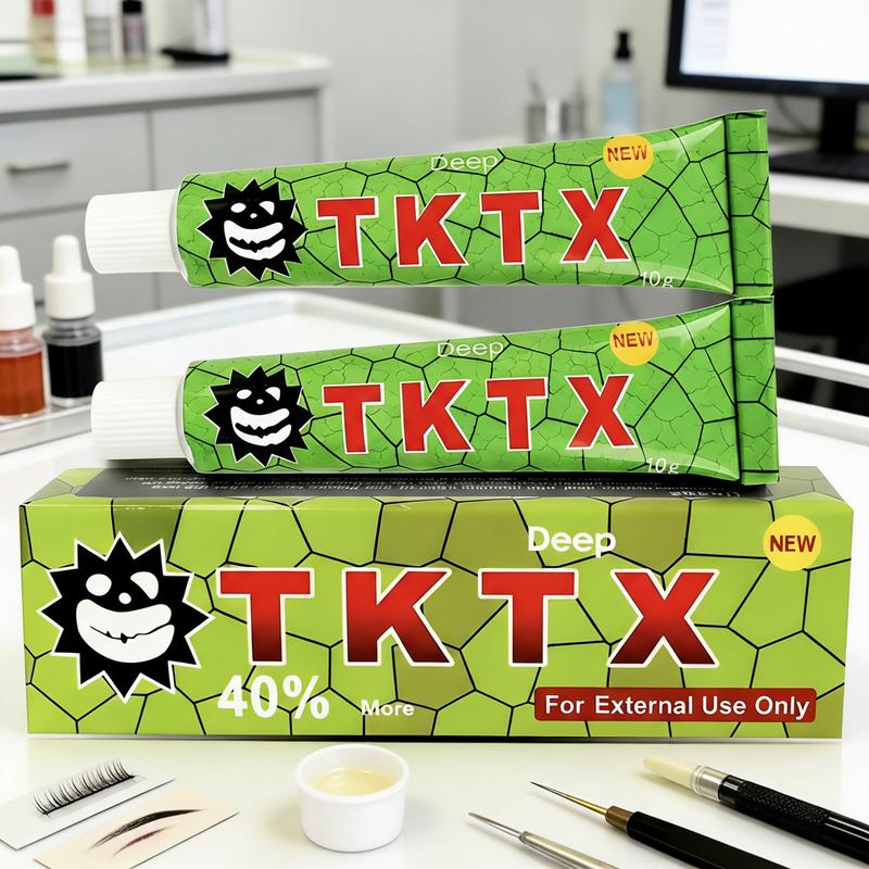 3Pcs TKTX Tattoo Numbing Cream Maximum Strength 40% Enhanced Fast-Acting Topical Anesthetic – Pain Relief for Tattoos, Waxing & Laser Procedures - Black