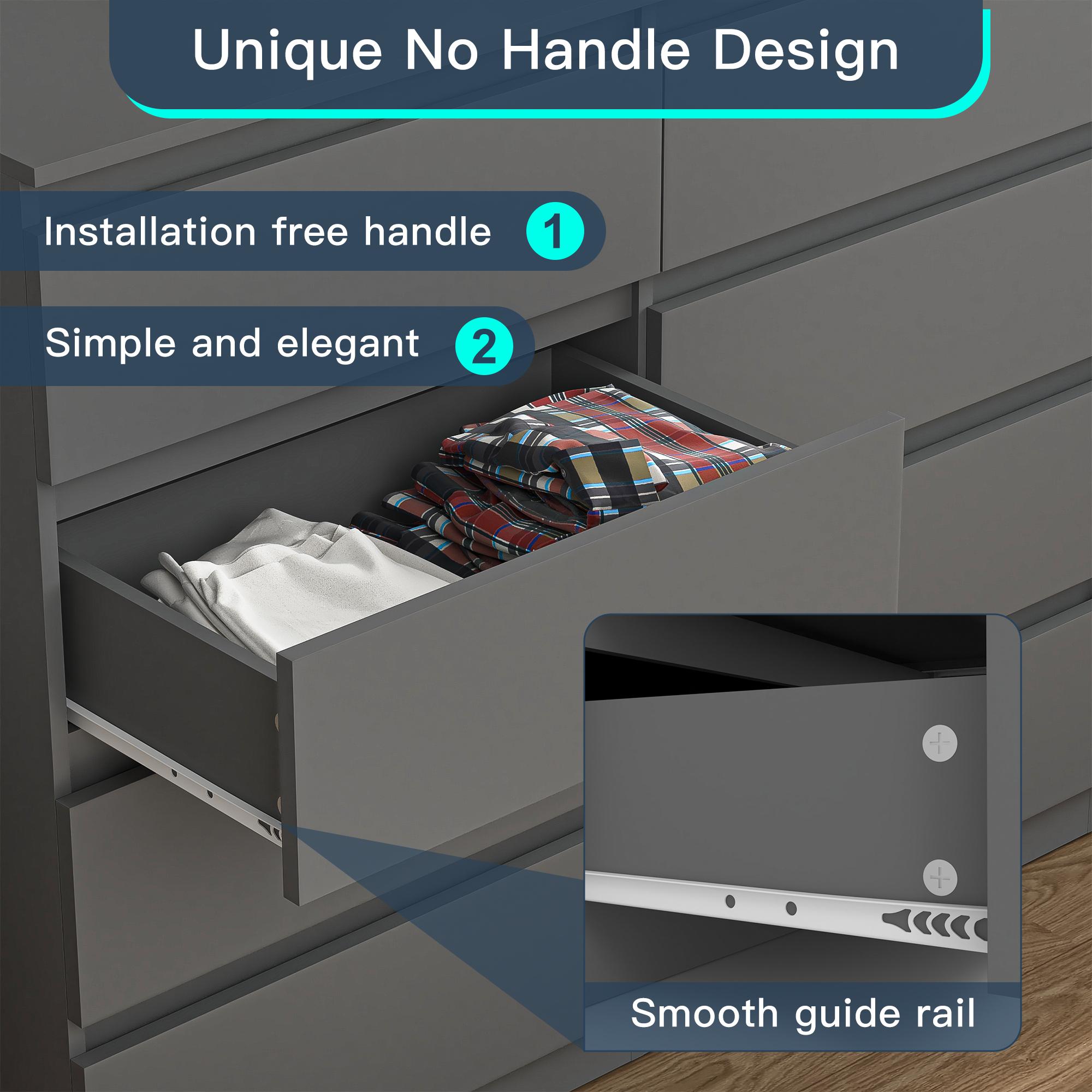 Spaco Modern 12 Drawer Dresser with Deep Drawer,Storage Wide Chest of Drawer,Wood Bedroom Dresser with Handle-Less Design,TV Dresser for Living Room Spaco Modern 12 Drawer Dresser with Deep Drawer,Storage Wide Chest of Drawer,Wood Bedroom Dresser with Handle-Less Design,TV Dresser for Living Room