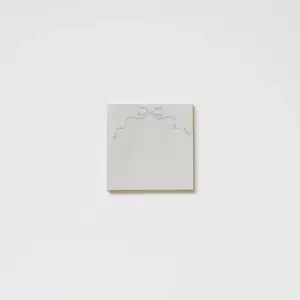 blue bow sticky note pad