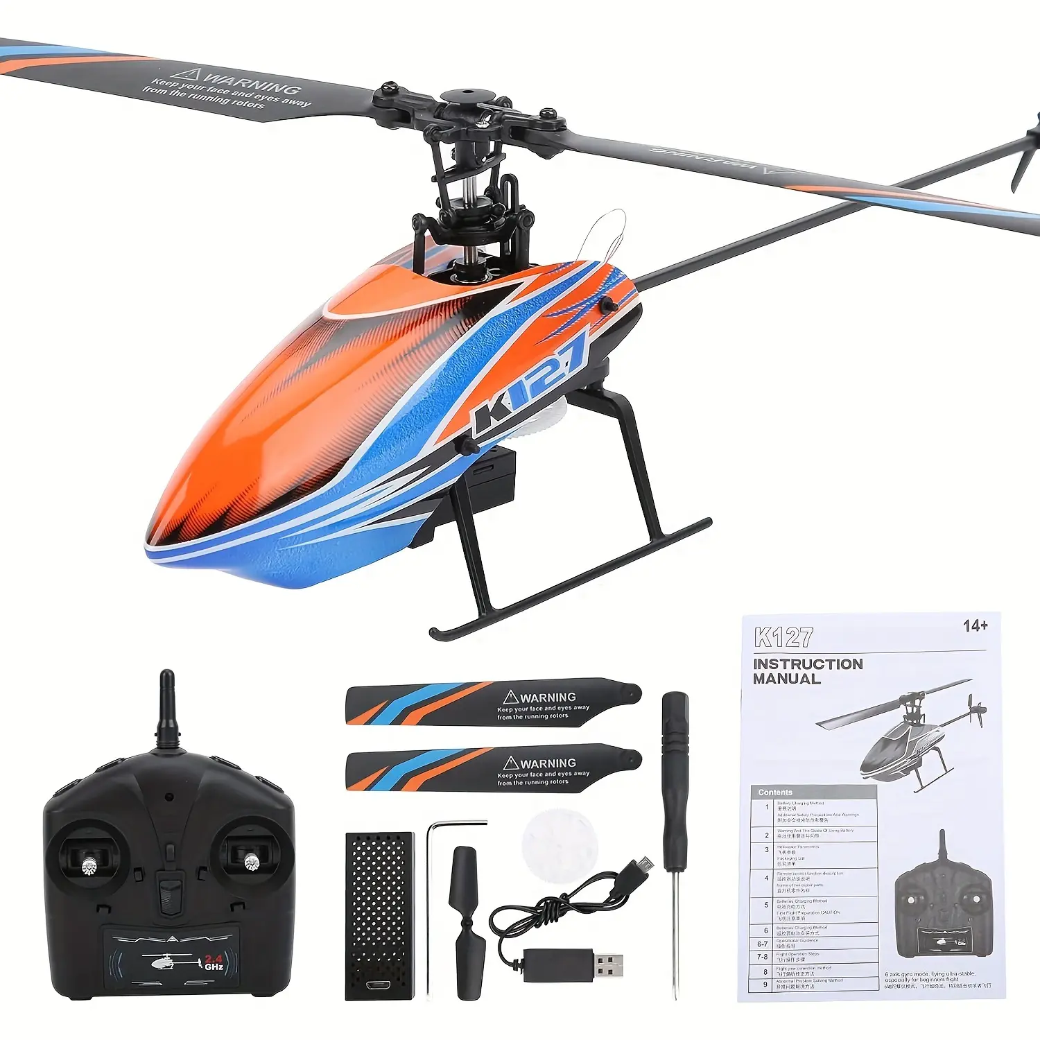 RC Helicopter, 2.4GHz 4-Channel Remote Control Helicopter for Beginners, 6-Axis Gyro & Altitude Hold for Stable Flight, One-Key Take-off/Landing, 8520 Coreless Motor Aircraft Toy Gift for Adults & Kids