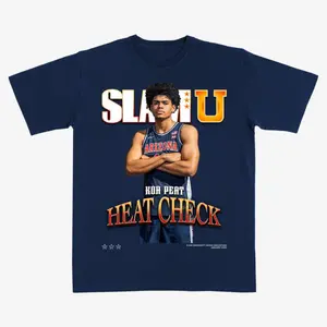 SLAM Koa Peat Arizona Basketball T-Shirt – Vintage College Hoops Graphic Tee “Heat Check” Design for Arizona Fans