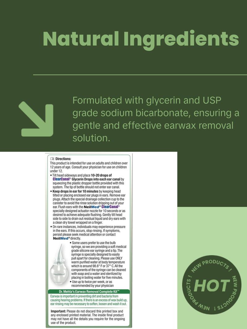 Clearcanal All Natural Ear Wax Removal Complete Kit - 75mL