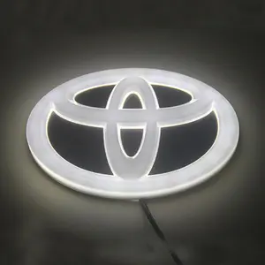 Compatible with 4D Toyota front and middle grille emblem lights; suitable for RAV4, Corolla, Highlander, and Camry; can be modified for front and rear emblem lighting.