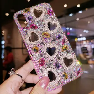 Compatible with iPhone 17 Pro Max/ 16/15/14/13 Love All-inclusive transparent silicone creative phone case with bracelet- HN621