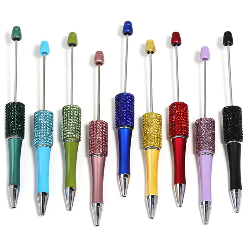 【P2】READ!!! (Pen has GAP on wrap) Qty 5 Standard Rhinestone Pens for DIY Assorted Beadable Pens