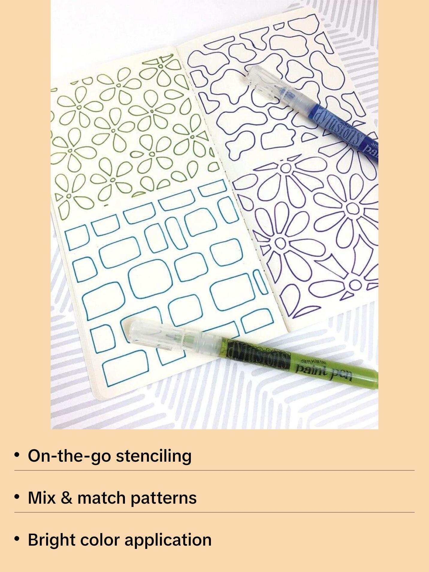 Dylusions Dyalog Stencil - Doodle It