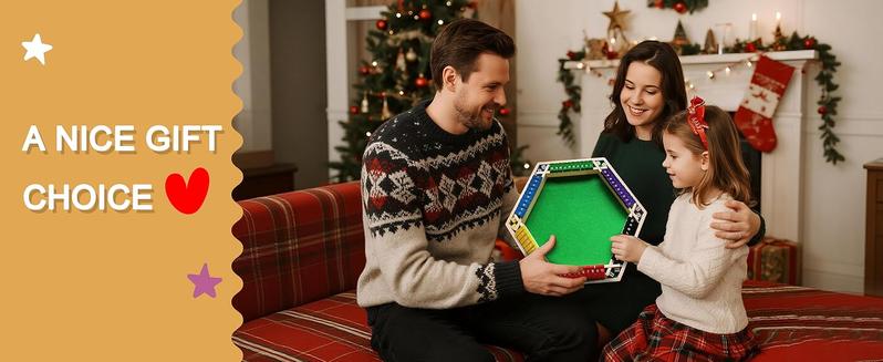 Shut The Box – Colorful Wooden Board Game for 6 Players with 12 Dice, Educational Math & Number Fun for Kids, Adults, Family, Party Game (Instructions Included)