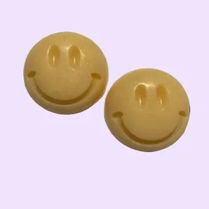 2 Golden Berry Scented Smiley Face Travel or Sample Size Soap Bar.