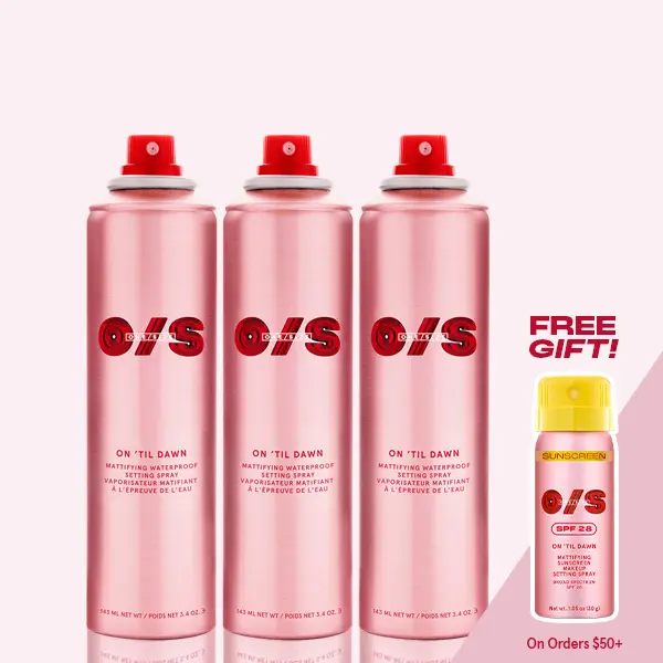 Lock, Slay, Repeat: On ‘Til Dawn Full-Sized Trio | THREE ONE/SIZE Setting Sprays for All-Day Oil Controlling Matte Finish