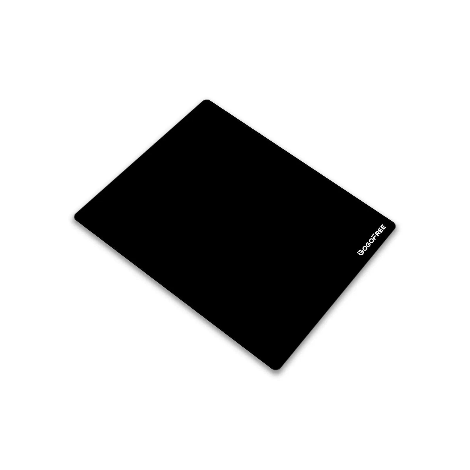 GOGOFREE Tempered Glass Gaming Mousepad - Ultra Smooth Frosted Surface with Matte Effect, Precision Speed Control, 24x30cm Black/White, Anti-Slip Kit, PC Gaming Setup Accessory for Everyday Tasks, Office Use, Made For Gaming, Desk Accessories