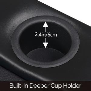 PEXMOR 8 Player Foldable Poker Table, Folding Texas Holdem Blackjack Casino Game Table w/Deeper Stainless Steel Cup Holders| Casino-Grade Felt| Water-Resistant Cushioned Rail, Fully Assembled