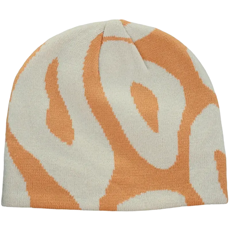 Lava Lamp Skull Cap in Creamsicle