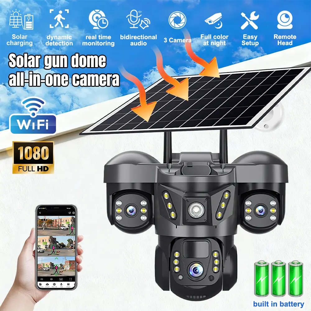 Kepeak-Q29-2026 Best Budget 3In1 Solar Security Camera | Replace 3 Separate CCTV Cameras, Solar Charging Cut Your Monthly Electric Bill For Home Safety
