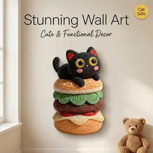SmartWell 5D Visual Cat Scratcher Mat Cute Wall Art Decor Self-Adhesive Furniture Protector with Cat Toy Wall sofas cabinet door Wall Mounted Cat Scratching Activity Tree Foldable Interactive Cat Scratching Board Modern Aesthetic Cat Tree Tower