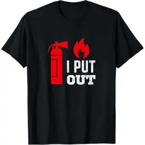 Amusing Firefighter TShirt for Men Fireman Uniform Clothing