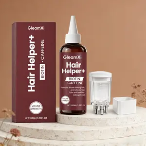 Hair Helper+ Biotin Caffeine Hair Serum for Dry Frizzy Hair Scalp Nourishing Moisture Care 100ml with Gentle Ingredients Includes Scalp Massager