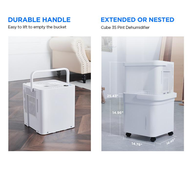 Midea Cube 20 Pint Dehumidifier for Basement and Rooms at Home, Smart Control, ENERGY STAR Efficient, Includes Drain Hose