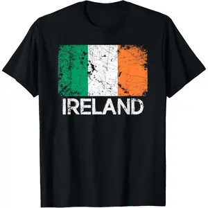 100% Cotton Irish Flag T-Shirt | Vintage Made In Ireland Gift T-Shirt