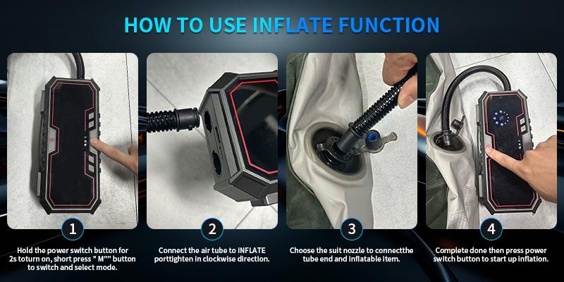 Kapeezi 12000A (All Gas, 12L Diesel) Portable Car Jump Starter with Air Compressor, Blower All-in-One, portable power bank with 160PSI Tire Inflator, Car Battery Jump Starter Multi-Function Vehicle battery jump pack Automotive Tool Kit