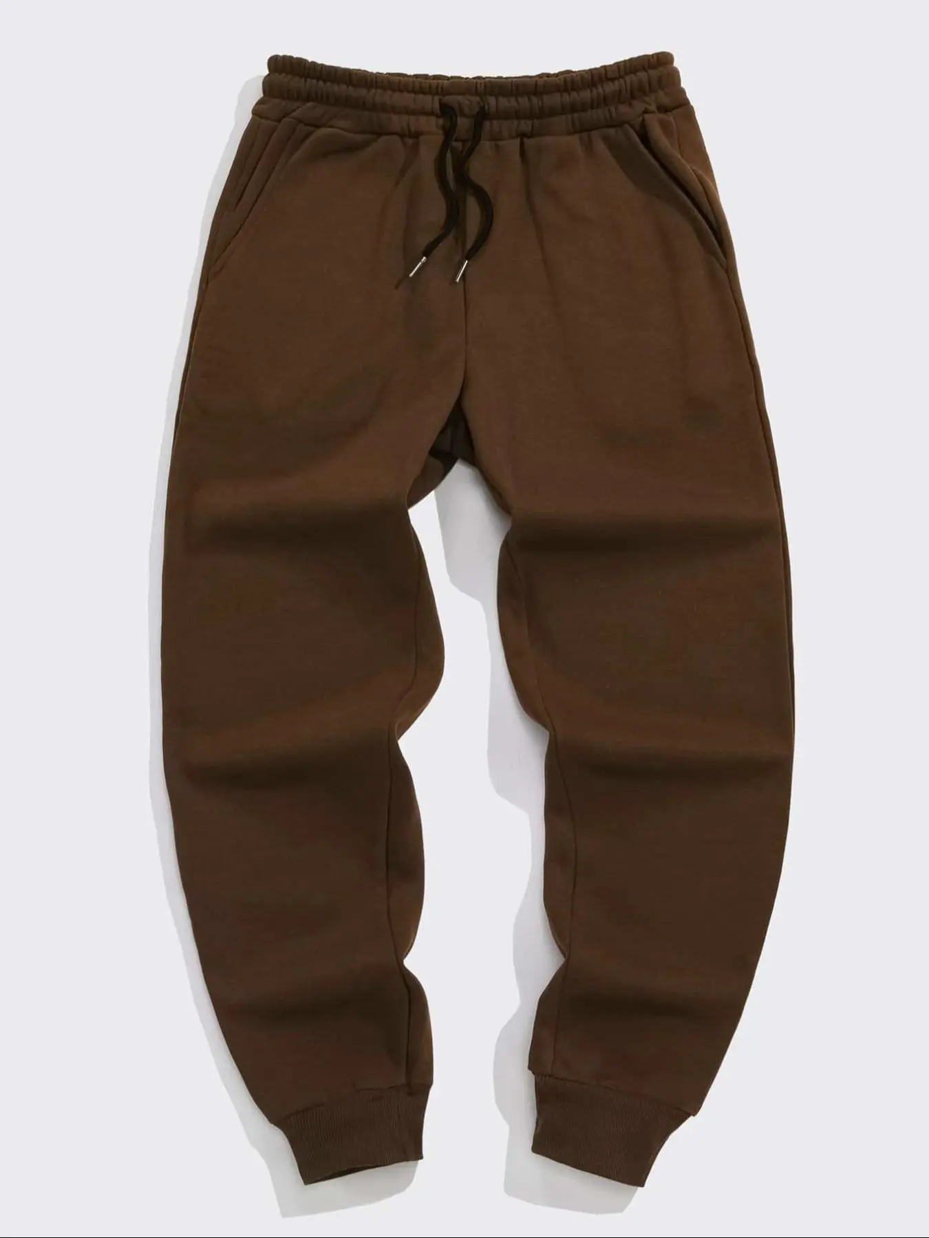 Men's Solid Color Drawstring Waist Sweatpants, Casual Comfy Jogger Pants for Spring & Fall, Men's Trousers for Daily Wear, Casual Sports Trousers