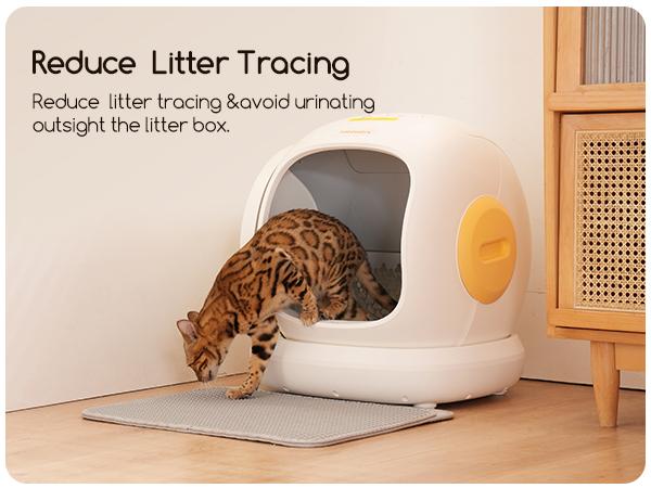 Meowant SC02 75L Large Automatic Cat Litter Box with APP Control Self-Cleaning Odor Removal Anti-Pinch Design Easy Installation for Multiple Cats