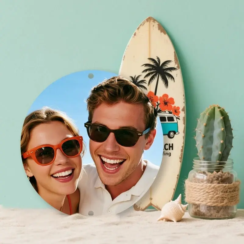 Custom Metal Tin Sign Photo Upload Travel PrintToucan