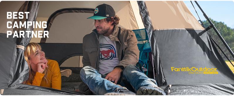 Fanttik Outdoor Zeta C4/C6 Pro Instant Cabin Tent 4/6 Person Portable Waterproof with Removable Canopy, Windproof, and High-Quality Materials Camping Equipment Spacious Interior