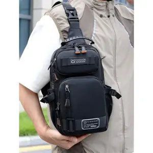 Men's Single Shoulder Crossbody Bag, Chest Bag, Stylish and Versatile Design, Perfect for Daily Use, Travel, and Casual