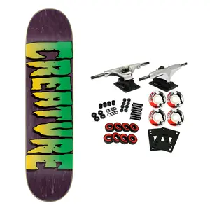 Creature Skateboard Complete Logo Purple 7.5" x 30.6"