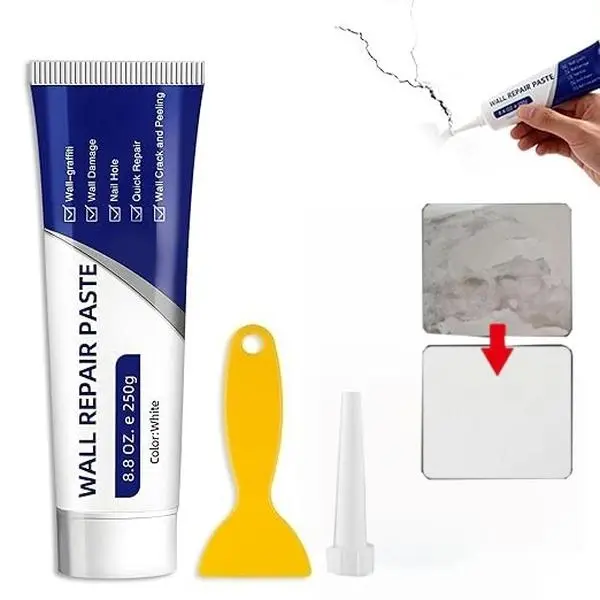 【VigorOutfit】Drywall Repair Kit (250g) — Multi-purpose, Quick-Drying Paste Adhesive; Heavy-Duty Concrete Sealant; Waterproof & Self-Adhesive