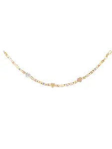 7.5-inch gold-plated bracelet with a beautiful heart design. Perfect gift for Valentine's Day.