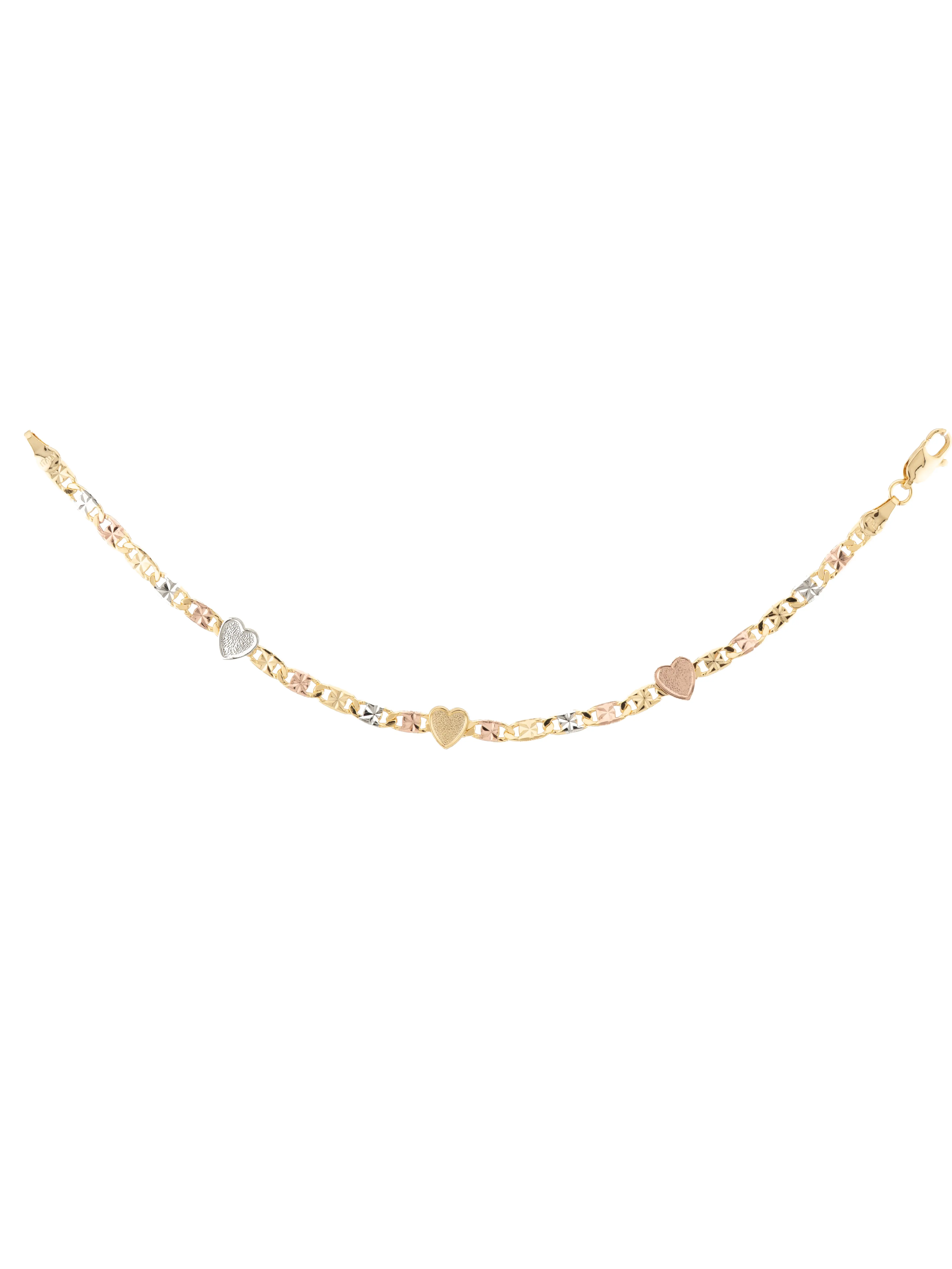 7.5-in Gold-Plated Exquisite Trendy Heart Pendant Bracelet, Romantic Costume Jewelry, Meaningful Gifts for Valentine's Day, Exquisite Trendy Bracelet, Romantic Bracelet