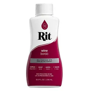 Rit Wine  8 oz Liquid Fabric Dye for Clothing Décor & Crafts