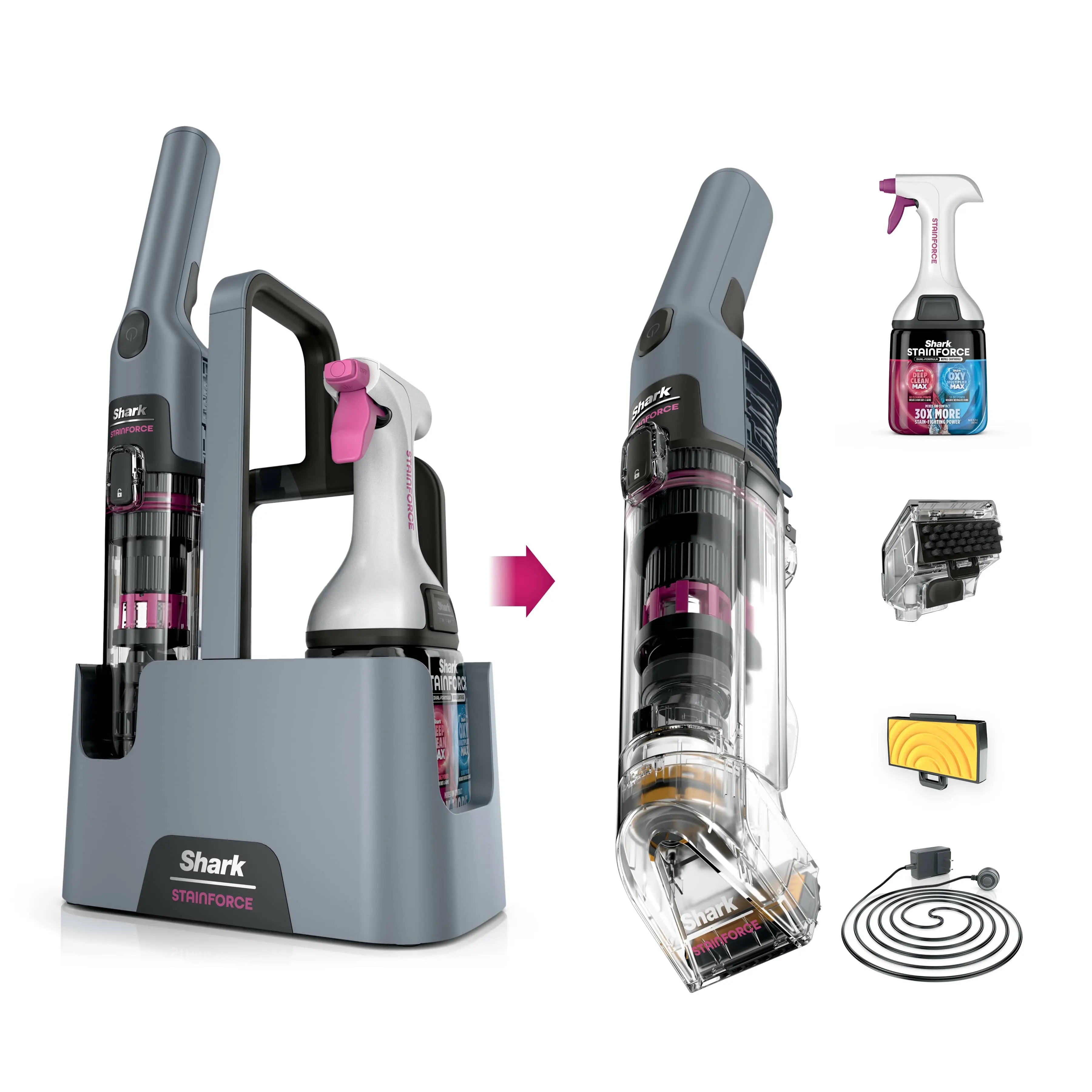 Shark StainForce Cordless Portable Stain Cleaner - HX104