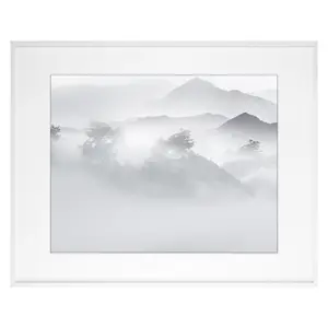 REGALWOVEN Aluminum Picture Frame for Photo and Poster, Decor Photo Frame for Tabletop Display, and Wall Hanging Picture Frames 16x20 Inch White